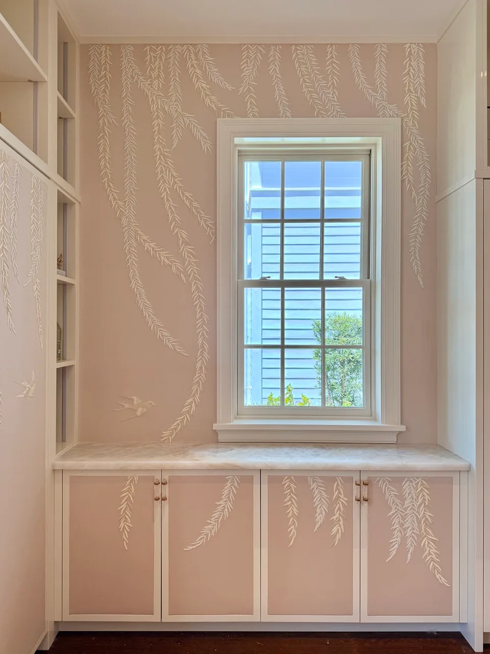 de Gournay embroidered wool upholstery wallpaper
